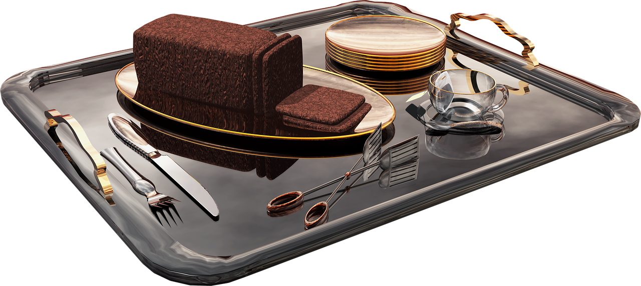 Пластиковый поднос для сервировки