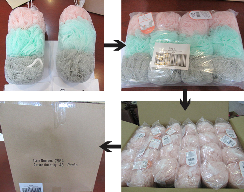 Губка для ванны с ручкой